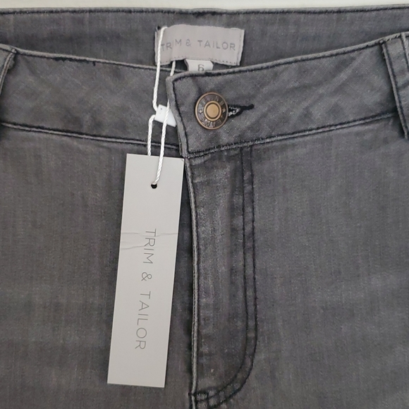 NWT Trim & Tailor Gray Skinny Jeans READ SIZE DIFFERENCE BELOW 31 X 26.5 - Picture 5 of 11